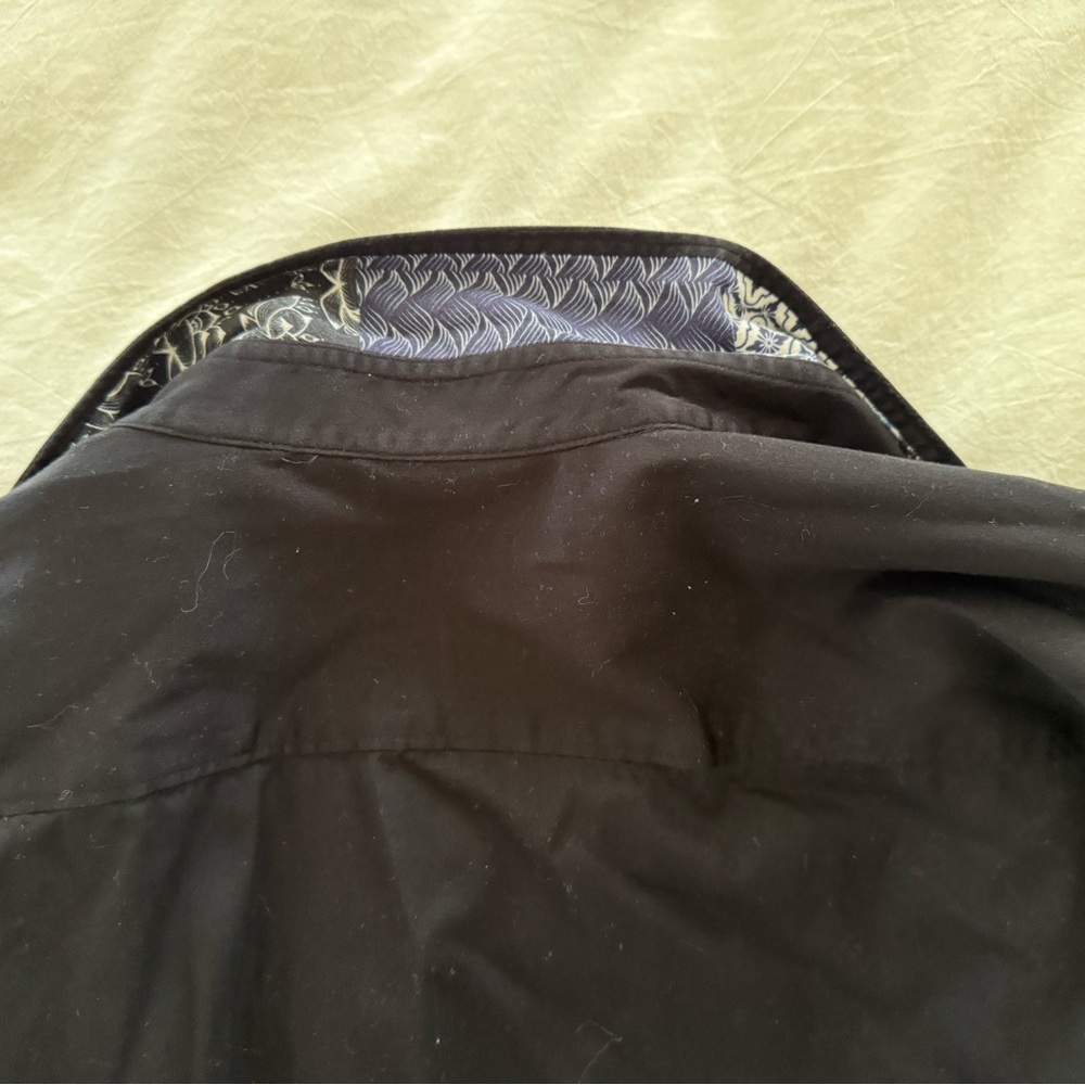 Men's Black Patterned Jacket - image 8